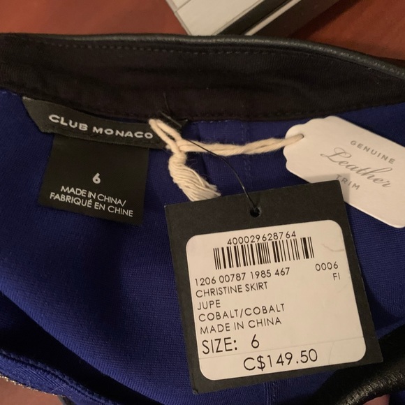 club monaco christine skirt jupe size 6 NWT - Picture 2 of 4